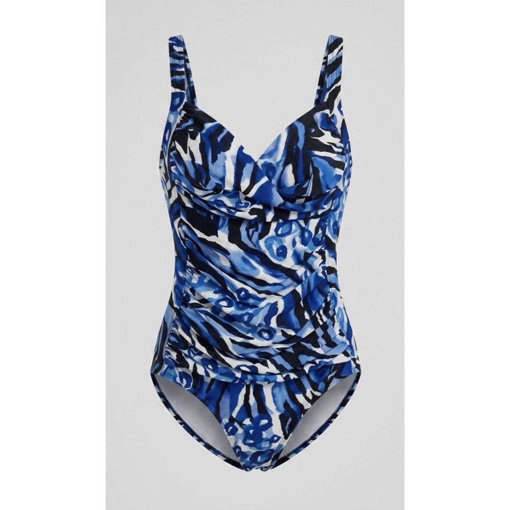 Miraclesuit Magic Suit Womens 16 Blue One Piece Slimming Swimwear